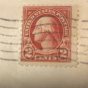 Vintage Red 2 Cent Postage Stamp